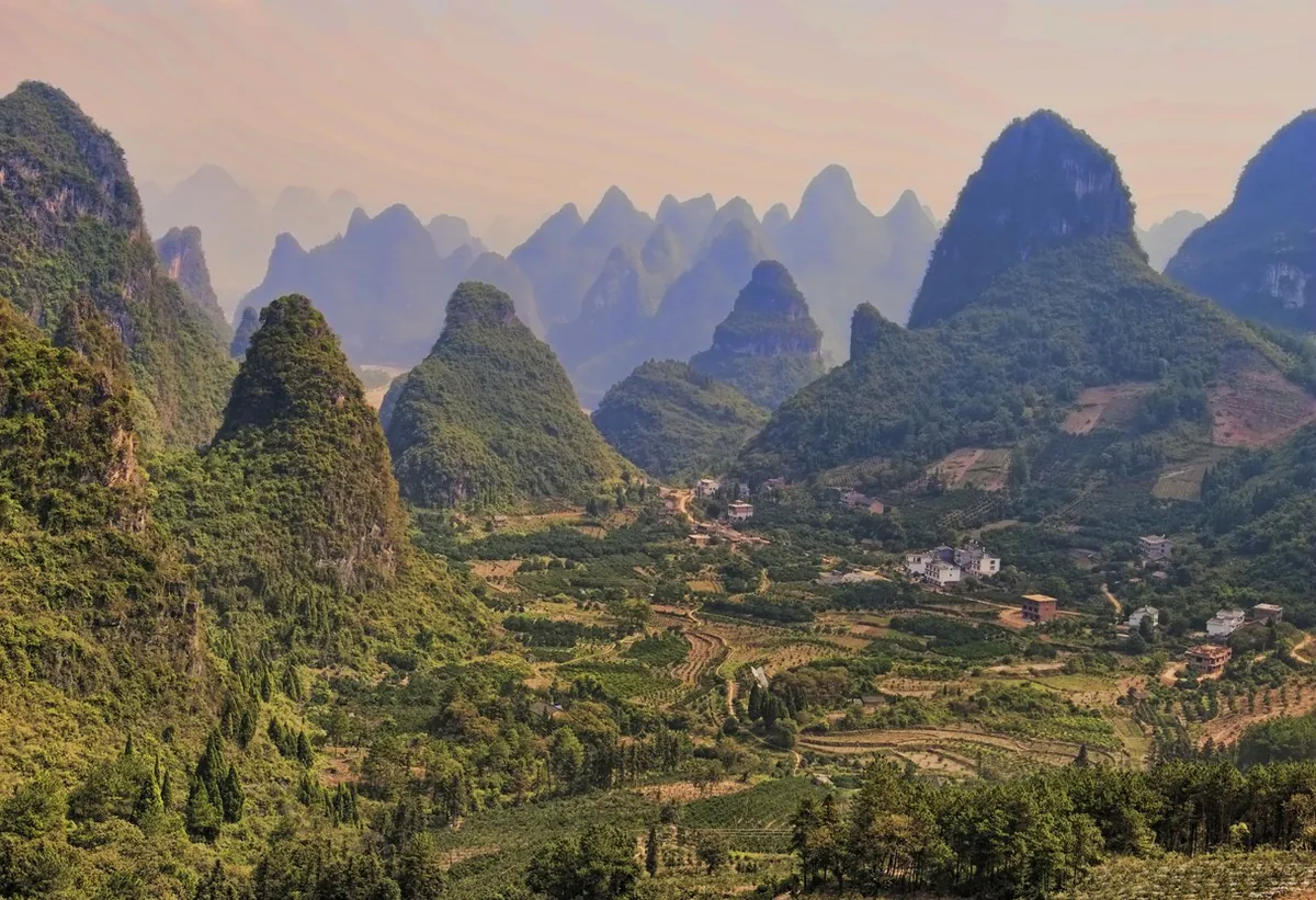 Yulong River bamboo raft in Yangshuo countryside